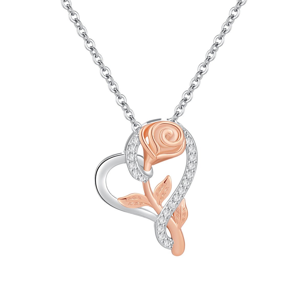 Heart - shaped rose necklace - LUVR