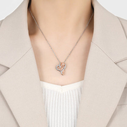 Heart - shaped rose necklace - LUVR